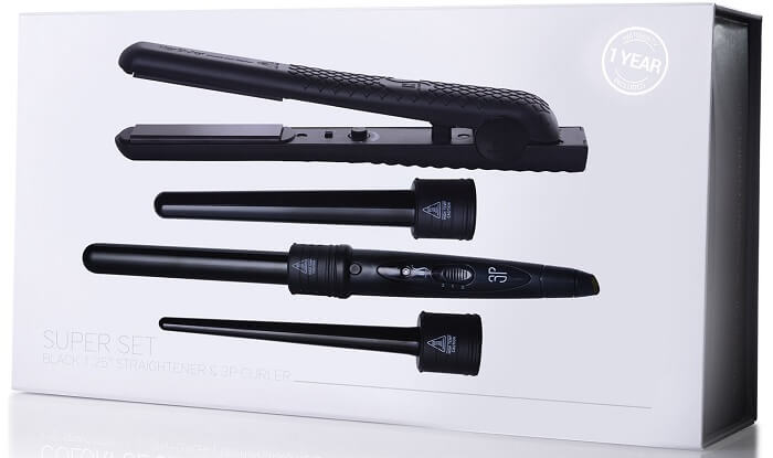 Herstyler Flat Iron as a Package with Curling Wand Set