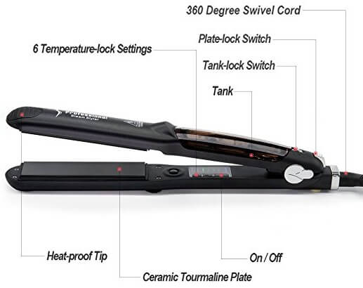 Leepiya Professional Styler Steam Flat Iron