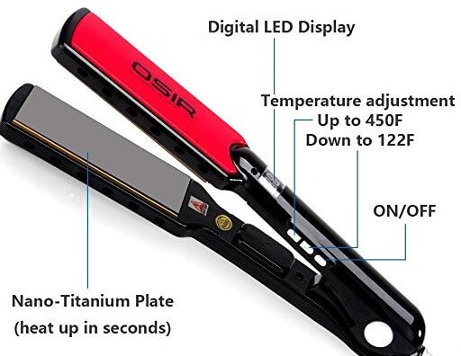 OSIR Professional Titanium Steam Hair Straightener